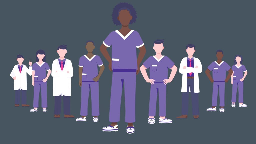 QNI - 2D animation - graphical depiction of the healthcare workforce